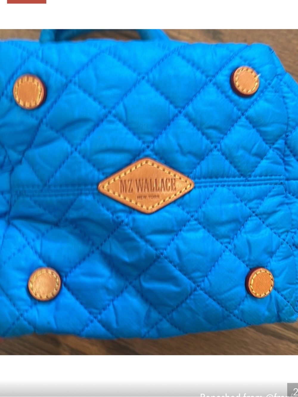 MZ Wallace Bright Blue Quilted Mini Tote - Picture 2 of 5